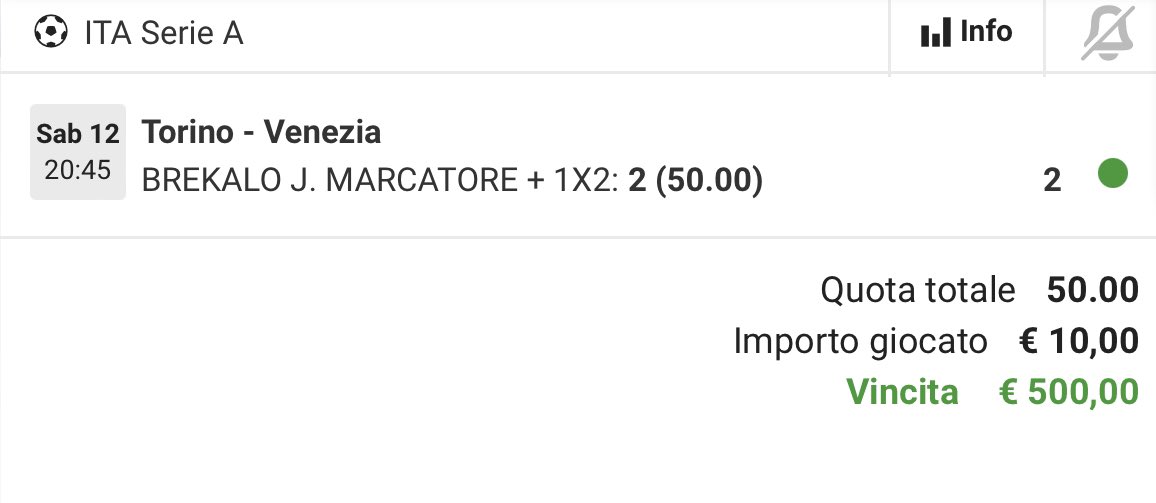 NinniRap's tweet photo. il mio capolavoro nel posticipo: la rete inutile di Brekalo con il Venezia che la ribalta, un grazie enorme ad Haps e Crnigoj… un’altra cassa 💰🏆 #scommesse #bet #cash #tipster #Euro #money #Sisal #win #TorVen #TorinoVenezia #SerieA #SerieATIM https://t.co/bFW2XGVWFN