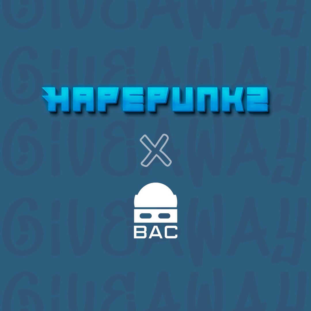 CryptoCro24's tweet photo. 🦧Hapepunkz X BAC giveaway 🐵

🏆4x Hapepunkz #NFTs &amp; 4 x BAC #NFT

To Enter:
✅Follow: @HAPEPUNKZ    @BurglarApeClub 
✅Like + RT
✅Tag 4 Friends

🏅 4 Winners (1x HAPE and 1x BAC for each winner)

#NFTGiveaway #NFTs #PolygonNFT #Giveaways https://t.co/jwlZAzx6MO