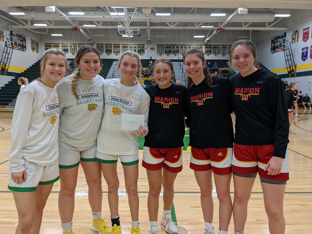 Also want to give a huge shout out to <a href="/GirlsMarion/">Marion Wolves Girls Basketball</a> and their families who donated money to Coach Courtney’s family💚 very thoughtful &amp; kind of y’all. #morethanagame