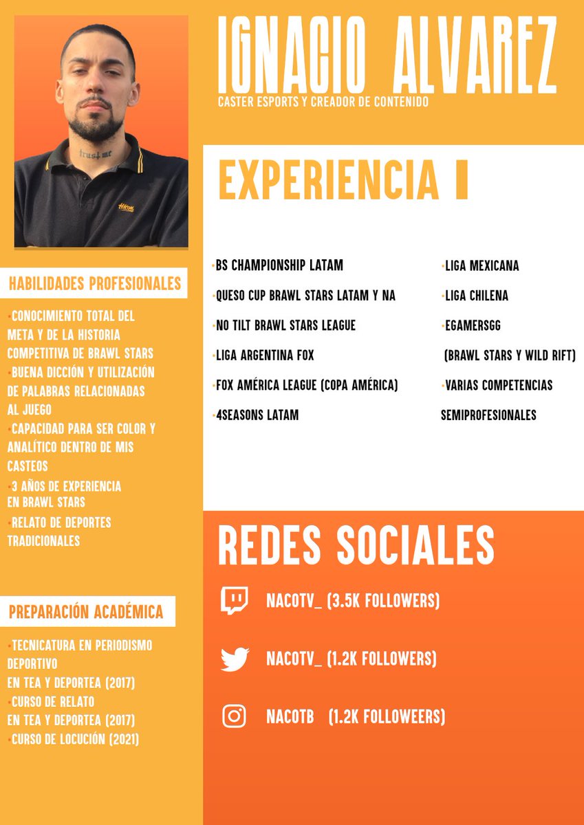 📍 Estaré buscando una organización/equipo para representar como creador de contenido/caster orientado especialmente en Brawl Stars 

📍 I will be looking for an organization/team to represent as a content creator/caster especially oriented in Brawl Stars

🔁 y ❤️