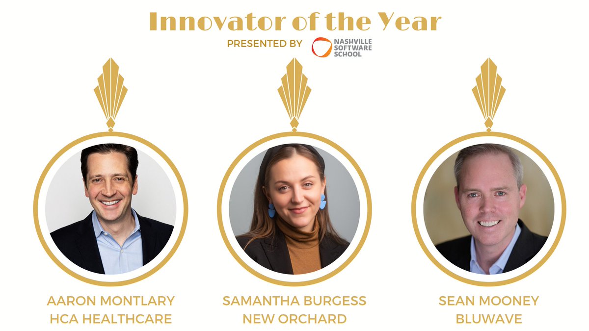 nashtechcouncil's tweet photo. Congratulations 2022 #NTCAwards Finalists for Innovator of the Year: Aaron Montlary, Samantha Burgess, and Sean Mooney. Find Out Who Will Win on Feb 17—Register Now: https://t.co/VtxrZp1qs6

@sam_burgess14 @TheSMooney @HCAhealthcare @platformjourney @BluWavePartners https://t.co/feSHuXVySt