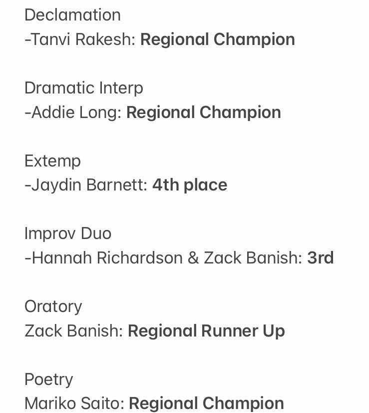 cooperforensics's tweet image. A huge congratulations to the Cooper Speech team for placing 3rd at the Northern KY KHSSL Regional tournament!  What a great day to be a Jag!  #weareback! #wearecooper!#wearecooperspeech!♥️💛🐆🎭