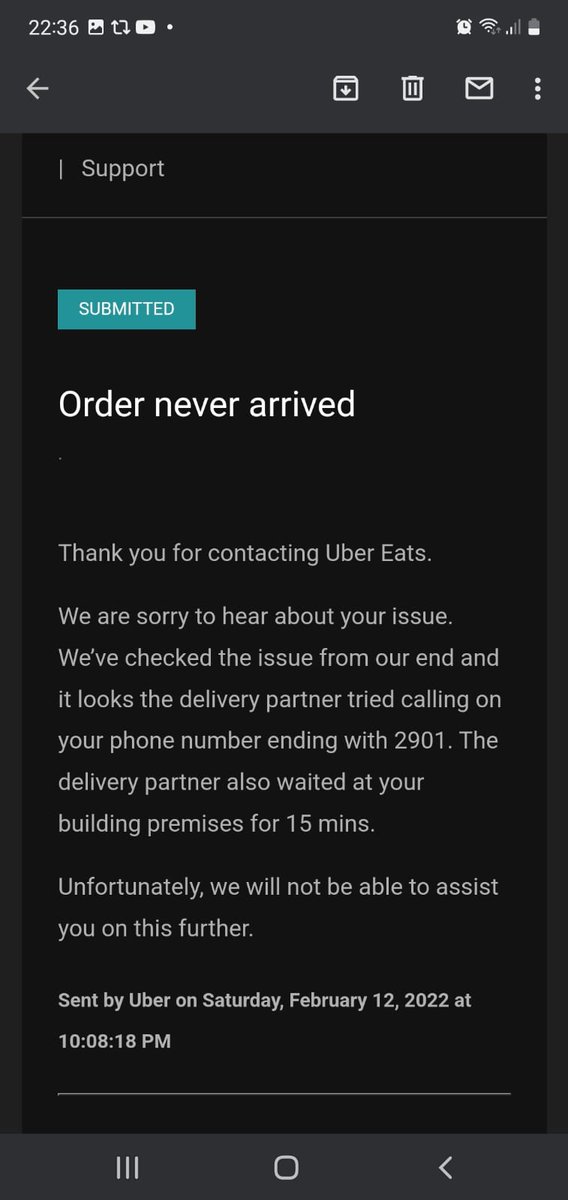 MrsJabang's tweet photo. What @UberEats Needs to do is check where their system sent the driver and check where we ordered the food to https://t.co/RSGwWakjSl