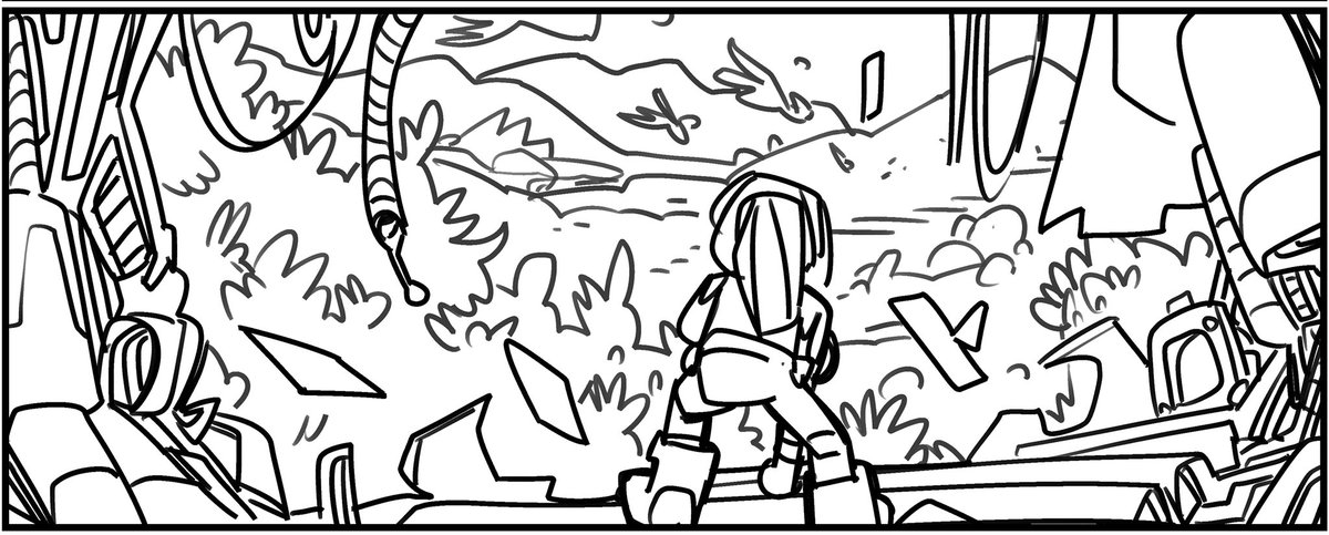 DamooseSeth's tweet photo. Another sneaky peek at something else I’m working on #WritingANDDrawing #DigitalArt #SciFi #Drama #ComicsAreForEveryone #TooCartoony I’ve inked 12 pages and started penciling the next chapter https://t.co/yFDAxZOZnu