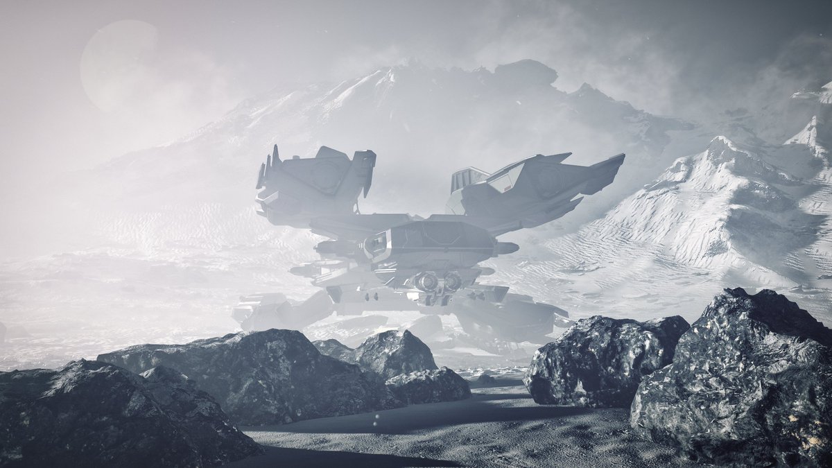 CmdrVex's tweet photo. Phoenix Explorer
#StarCitizen #VirtualPhotography #gamingphotography #constellationphoenix #landscape #mountains #snow #Monochrome https://t.co/GMsRpsvzWW