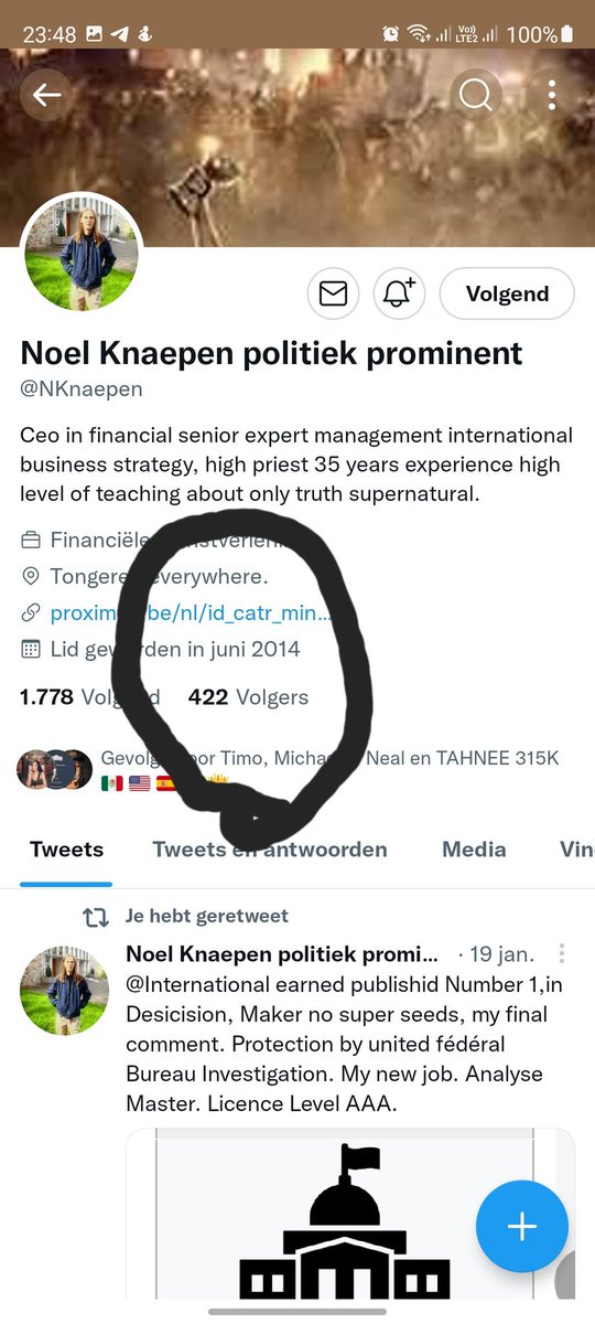 tripplemotionbe's tweet photo. @NKnaepen what did you say again? Owyeah you had more then a million followers you are too funny! https://t.co/4CzgidEU3q