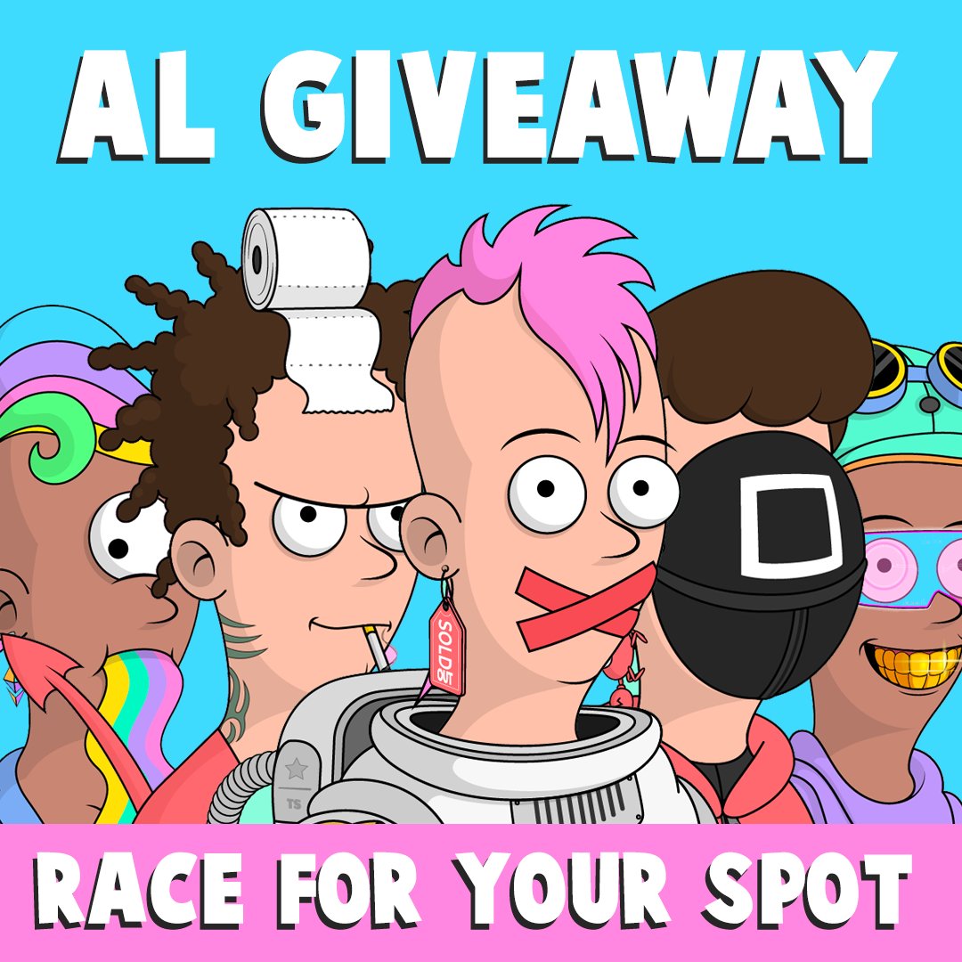 🏎Race for a Toon Squad AL Spot🏎

🎁3 AL Spots for <a href="/ToonSquadNFT/">Toon Squad NFT</a> 

✅ Like &amp; Retweet
✅ Follow <a href="/WgmiRacing/">WGMI Racing</a> &amp; <a href="/ToonSquadNFT/">Toon Squad NFT</a> 
✅ Tag 3 friends &amp; comment "Toon Squad to the Moon"

Must be in our discord to claim: discord.gg/zkvAk7Xx

Race Entry Closes in 24hrs
(Simulated Race)
