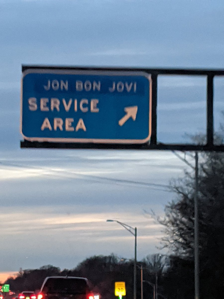 New Jersey. The only state where you can get gas at the Jon bon Jovi service area. #FillErUp, #BonJovi, #