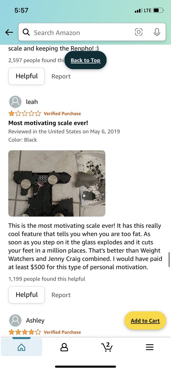 skinniebxtch99's tweet photo. Omfggg I’m looking at scales on Amazon and this review 💀 https://t.co/nf7FDje9q1