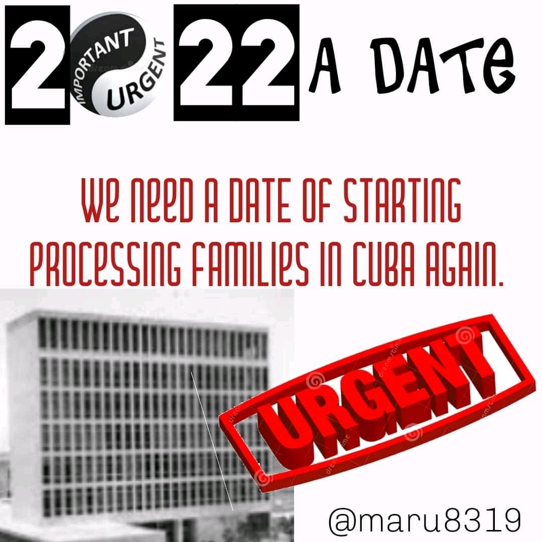 LaFamiliaEsTodo's tweet photo. The family of cuban americans have been in a migratory limbo for over 4 years. We have hope this time we will be helped, but we need a date. @POTUS @StateDeptSpo @SecBlinken @WHAAsstSecty @USEmbCuba #ConsularServicesInCuba #CFRP @JOD46 @JakeSullivan46 @Cartajuanero @WHCOS https://t.co/twcBqGuTMZ