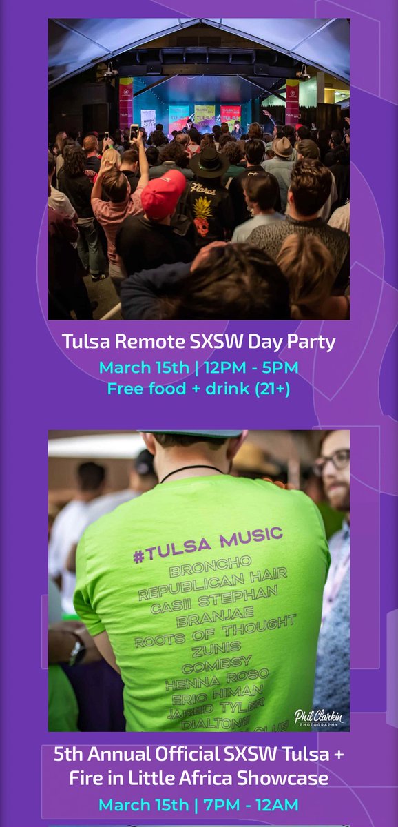 RSVPATX's tweet photo. ✨ NEW SXSW 2022 EVENTS ✨

#TulsaAtSXSW

➡️ Info: https://t.co/cddsllykSu

➡️ Free food &amp; drinks 🍻

➡️ 3/15 and 3/16

➡️ Badges and wristbands get priority at door

➡️ At 86 Rainey St Austin, TX

Get more SXSW 2022 RSVPs here:
https://t.co/SXVDYPHmog

#SXSW2022 | #SXSW https://t.co/RxNLknwXAF