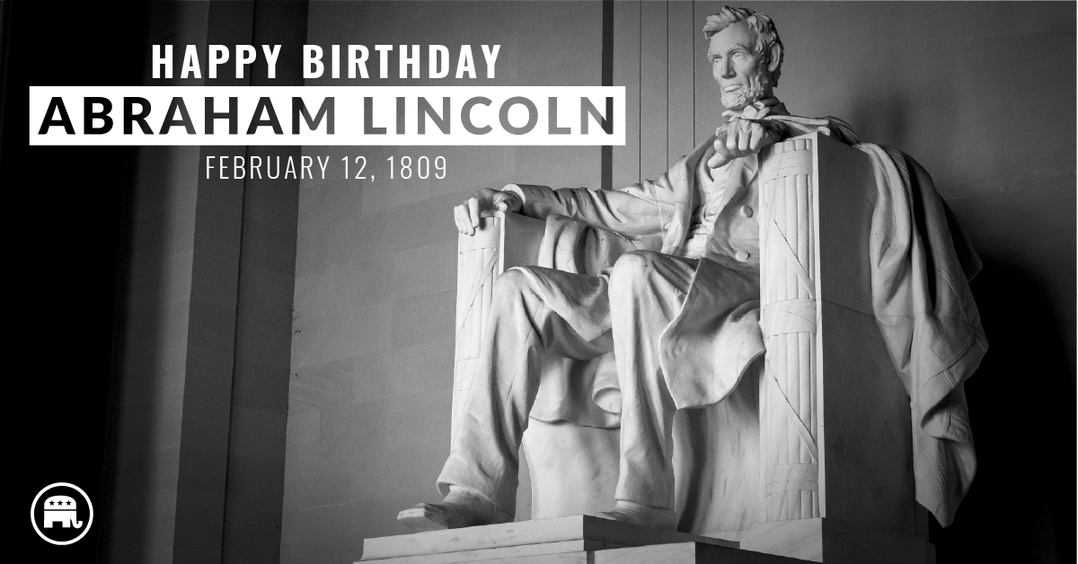 Republicans's tweet photo. Happy Birthday to the first Republican President, Abraham Lincoln. https://t.co/DsfhXmhgCc