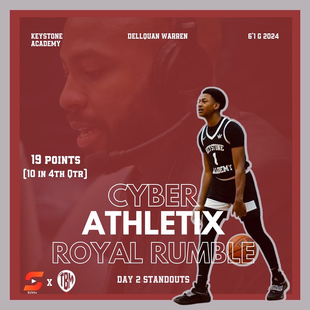 Justin Brantley ๐ (@justinwbrantley) on Twitter photo The Royal Rumble presented by Cyber Athletix Day 2 was dominated by UNDERCLASSMEN lead guards!
2025 PG Warren Keel Jr. & 2024 Dellquan Warren are my standouts.
<a href="/SUVtv/">SUVtv</a> @KeystonePrep @SCATornadoes <a href="/PSACardinals/">ProScholarsAthletics</a> <a href="/wildcatselect/">Wildcat Select</a> The Royal Rumble presented by Cyber Athletix Day 2 was dominated by UNDERCLASSMEN lead guards!
2025 PG Warren Keel Jr. & 2024 Dellquan Warren are my standouts.
<a href="/SUVtv/">SUVtv</a> @KeystonePrep @SCATornadoes <a href="/PSACardinals/">ProScholarsAthletics</a> <a href="/wildcatselect/">Wildcat Select</a>