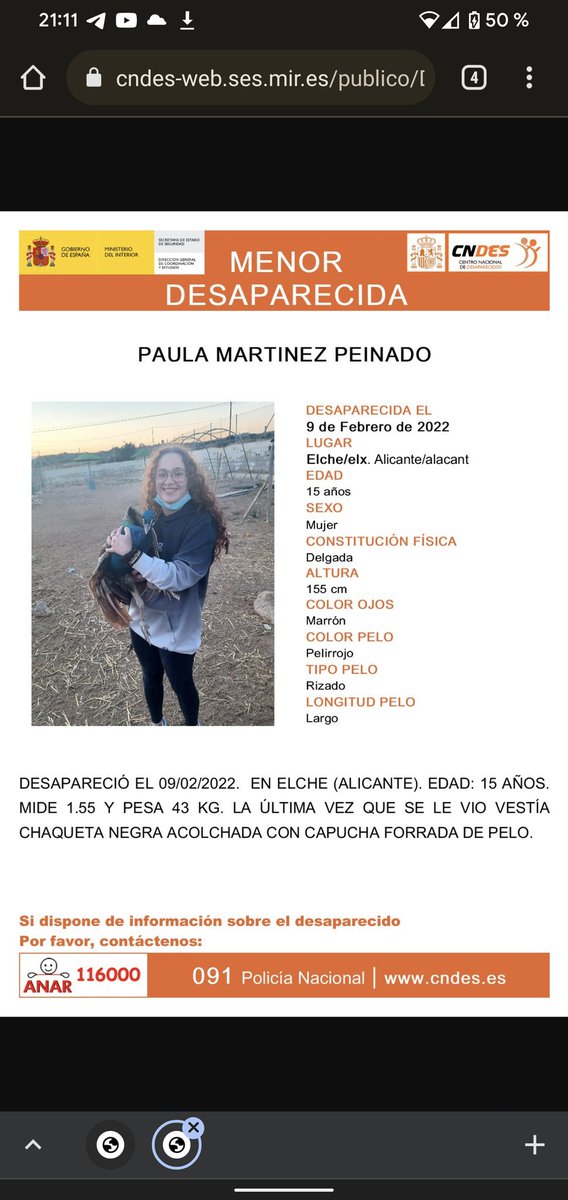 MaribelASecas14's tweet photo. Mi prima desapareció el miércoles, difundid el tweet por favor, para que nos ayudeis a encontrarla. Gracias 🙏❤️ https://t.co/ceFAf2pMqm