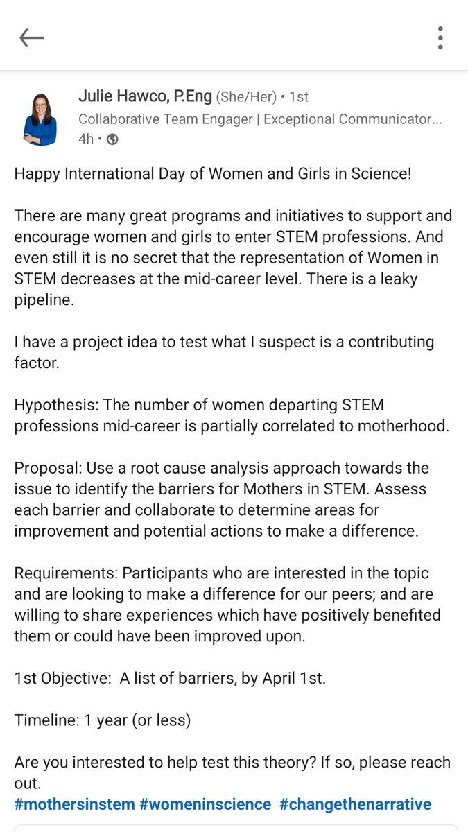 MoiBee3's tweet photo. Interested in improving the experience for Canadian Moms working in STEM fields? Check out the opportunity below and let's connect! 

#stemmomproject #mothersinstem #changethenarrative #STEM #stemcanada https://t.co/TR122beet2