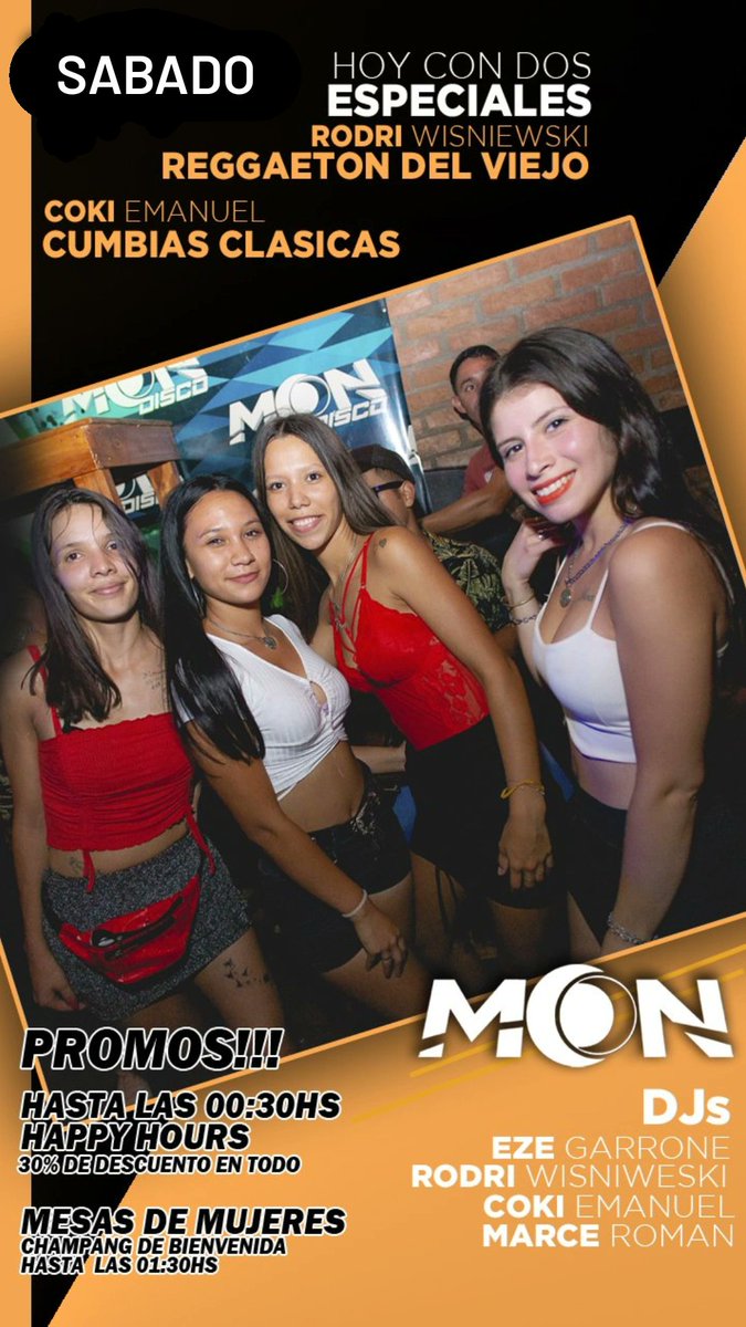 MOONDISCO1's tweet photo. Sábado MOON #EXPLOTA 💥💥

🎧Rodri Wisniewski- set de REGGAETON DEL VIEJO 😍
🎧Coki Emanuel- set de CUMBIAS CLÁSICAS 🤯

S O R T E O‼️

2 BALDES CORONA 
2 COMBOS SERNOVA 
2 COMBOS SMIRNOFF
1 Vale de $2000
1 Vale de $3000

Dale 🔁Rt ❤Fav ✅ @ a dos amigxs https://t.co/mktf6cGsAF