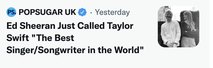 🎸🤘Mike Five🤘🎸 (@mike1infive) on Twitter photo I have nothing against Taylor Swift, she's alright, but Ed Sheeran really needs to hear a LOT more music lol. He should probably check out New Music Saturday with <a href="/Drcbones/">Dr. Bones #NMS Host 🎧🎤🎸</a> and I every Saturday and I bet he'll find a better Singer/Songwriter at least once a week... I have nothing against Taylor Swift, she's alright, but Ed Sheeran really needs to hear a LOT more music lol. He should probably check out New Music Saturday with <a href="/Drcbones/">Dr. Bones #NMS Host 🎧🎤🎸</a> and I every Saturday and I bet he'll find a better Singer/Songwriter at least once a week...