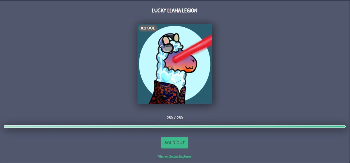 Lucky Llama Legion NFTs 100% SOLD OUT 🚀 tweet media