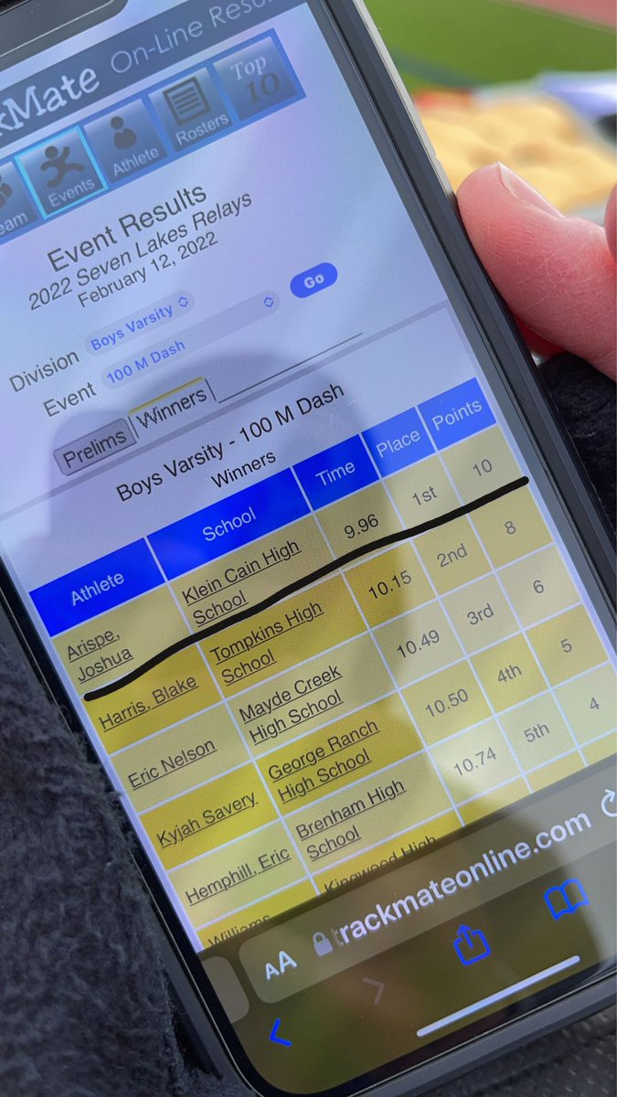 9.96 in the 100 + 1st place in the 4x1 &amp; 4x2. First meet back from injury. God is good 🙏🏽 <a href="/CainXC_BoysTF/">Klein Cain XC/Boys_Track</a>