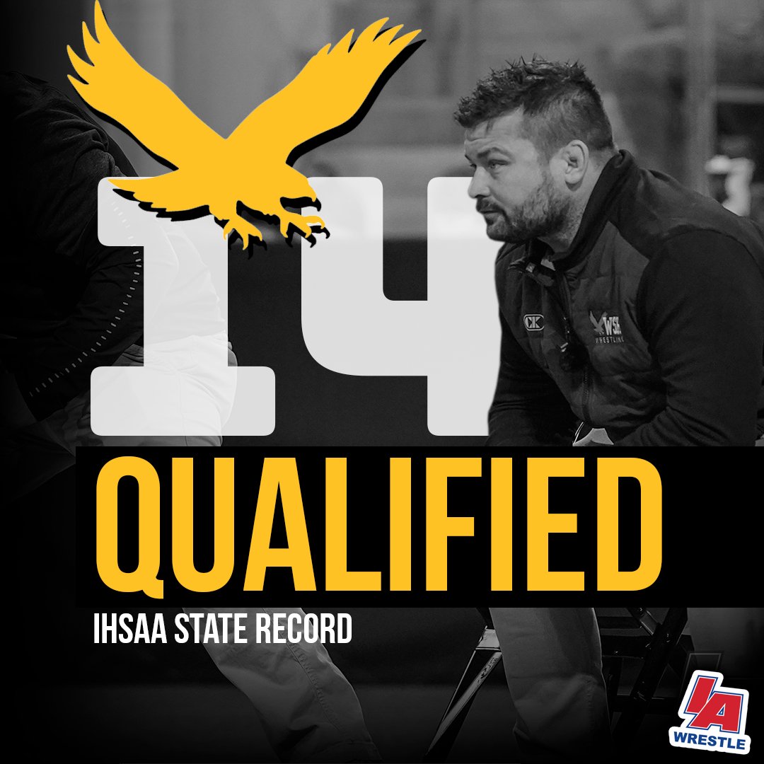 IAwrestle's tweet photo. NEW @IHSAA State Record

@wsrwrestling qualifies 14!

#IAhswr https://t.co/0TPl5gKrGw
