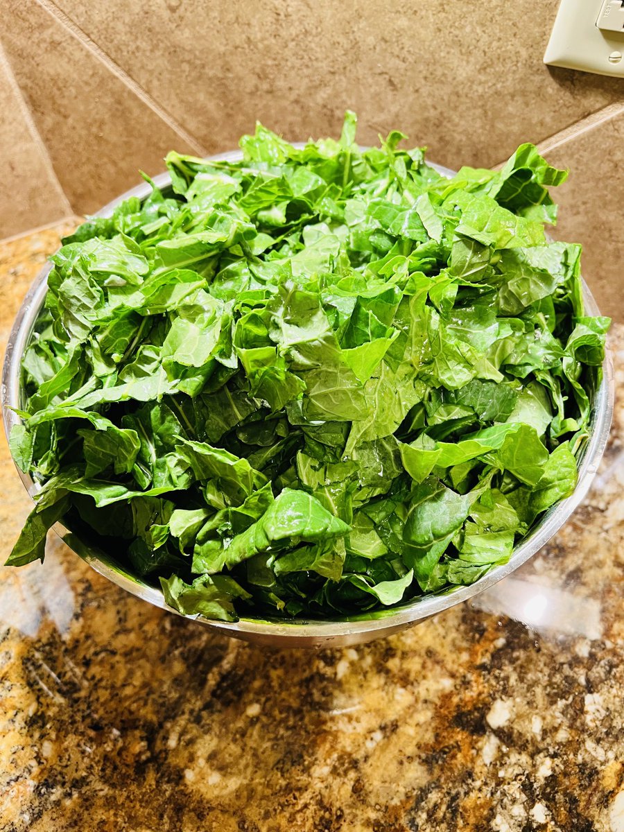 FNULNU1's tweet photo. 🔥🙌🏿. #NoMeat #Collards
Freshly picked from #Pops garden
Prepped / Stem leaves discarded
Washed X 4
Cooked with spices / Liquid Smoke
(No saltI😬🥴🤣)
#HotWaterCornBread
I’m from the Sip. Ya gotta know how to make hot water cornbread. It’s the law!🤷🏾♂️🤷🏾♂️🤷🏾♂️ https://t.co/HjbSt6sej7