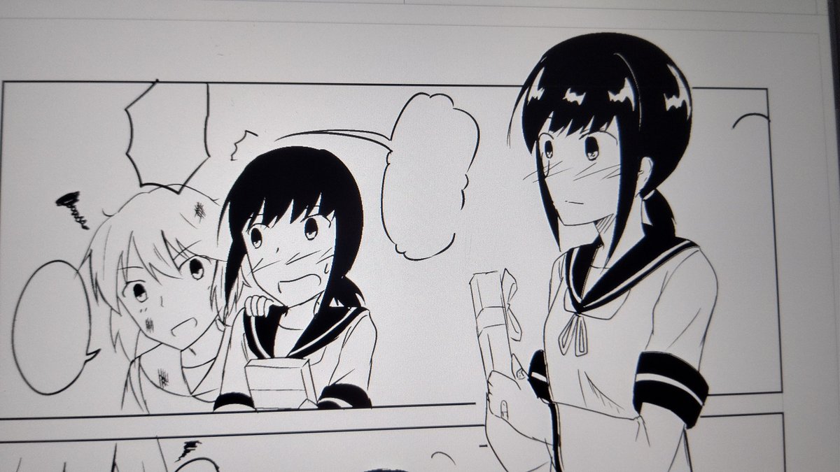 久しぶりに漫画も描いてる、これも明日までには··· 