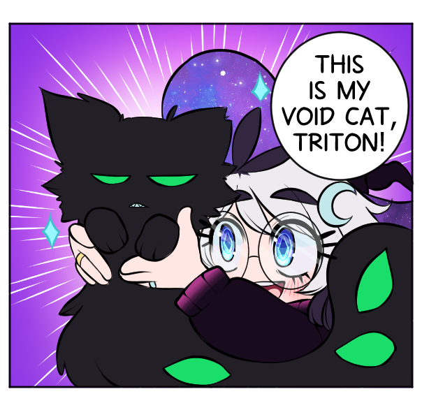 First ever 4panel comic! Please enjoy! 💜

#Vtuber #VTuberUprising 