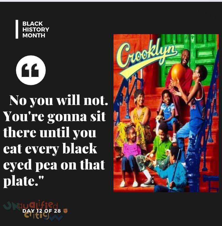 CriticsPc's tweet photo. Day 12 of 28 ✊🏽✊🏾✊🏿 #crooklyn

#BlackCinema #BlackHistoryMonth
#BlackMagic #UnqualifiedCritics #28Blackfilms #BlackGirlsRock #KansasCity #Podcast #SpikeLee https://t.co/nHjatsuzzT