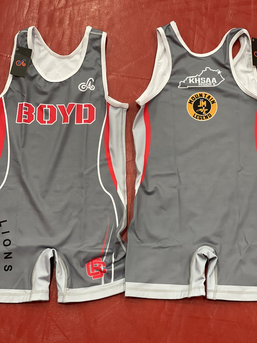 BoydCoWrestling's tweet photo. 2022 Region Singlets- as promised with all of our uniforms this season, we would pay tribute to Coach Jim Matney, and the legacy he left behind for all of Eastern Kentucky Wrestling. Thanks Legacy Athletics for the gear! #BoydisWrestling #mountainlegend https://t.co/IdWKtbyLG9