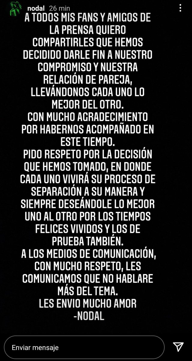 PipirisNaisTV's tweet photo. @elnodal y @belindapop terminaron su relación .

A través de sus redes sociales el cantante emitió el comunicado. La relación entre ambos causó mucho de qué hablar por los regalos caros que él le regalaba a Belinda.

# https://t.co/3wyquuTooo