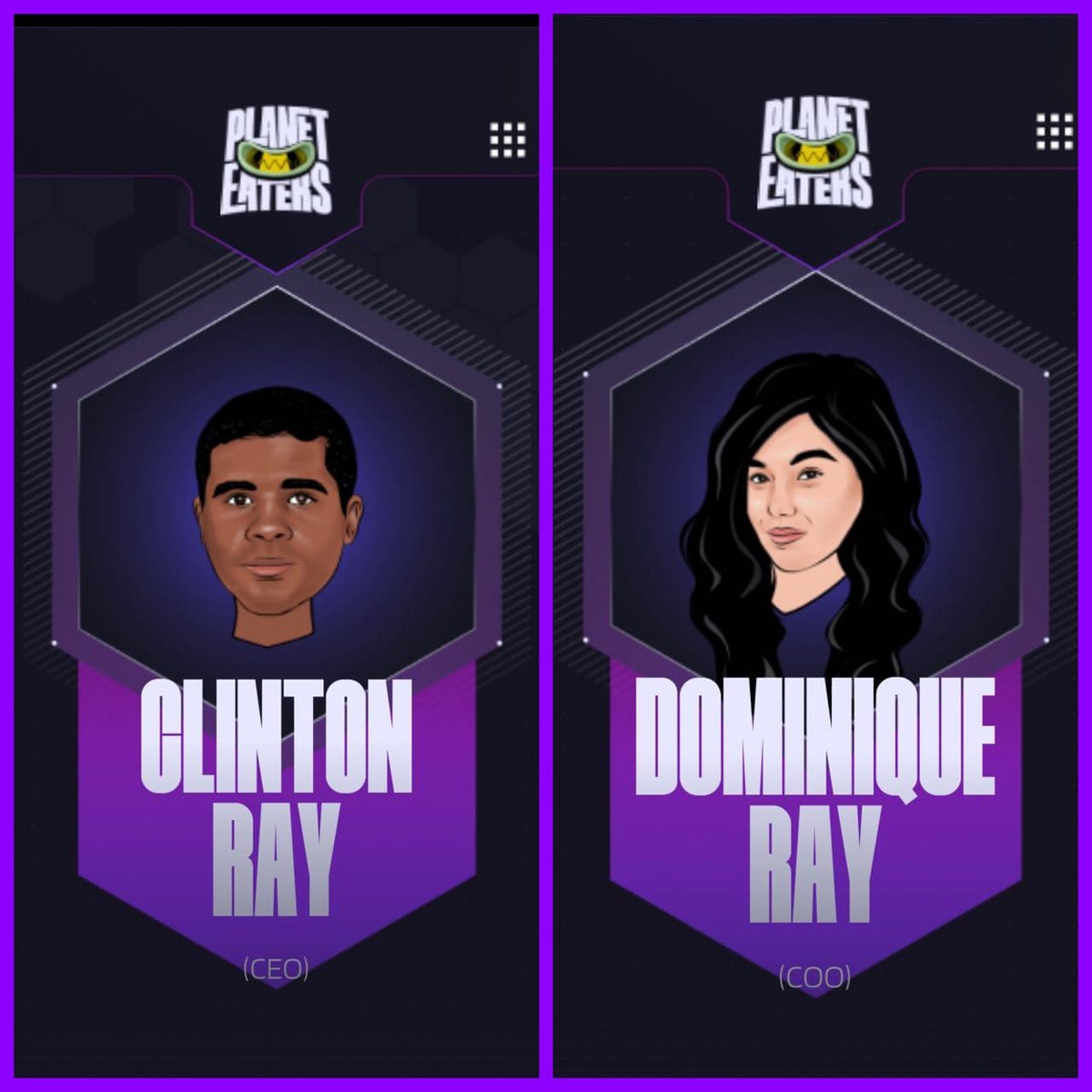 PlanetEatersNFT's tweet image. Introducing Clinton Ray (CEO) &amp;amp; Dominique Ray (COO) of Planet Eaters! 

In honor of Planet Eaters' bringing you our 1st AMA session soon we want to hear from you! 

Let us know what questions you would like answered about the project! 

#PlanetEatersGame #PlanetEaters  #AMA #Dort