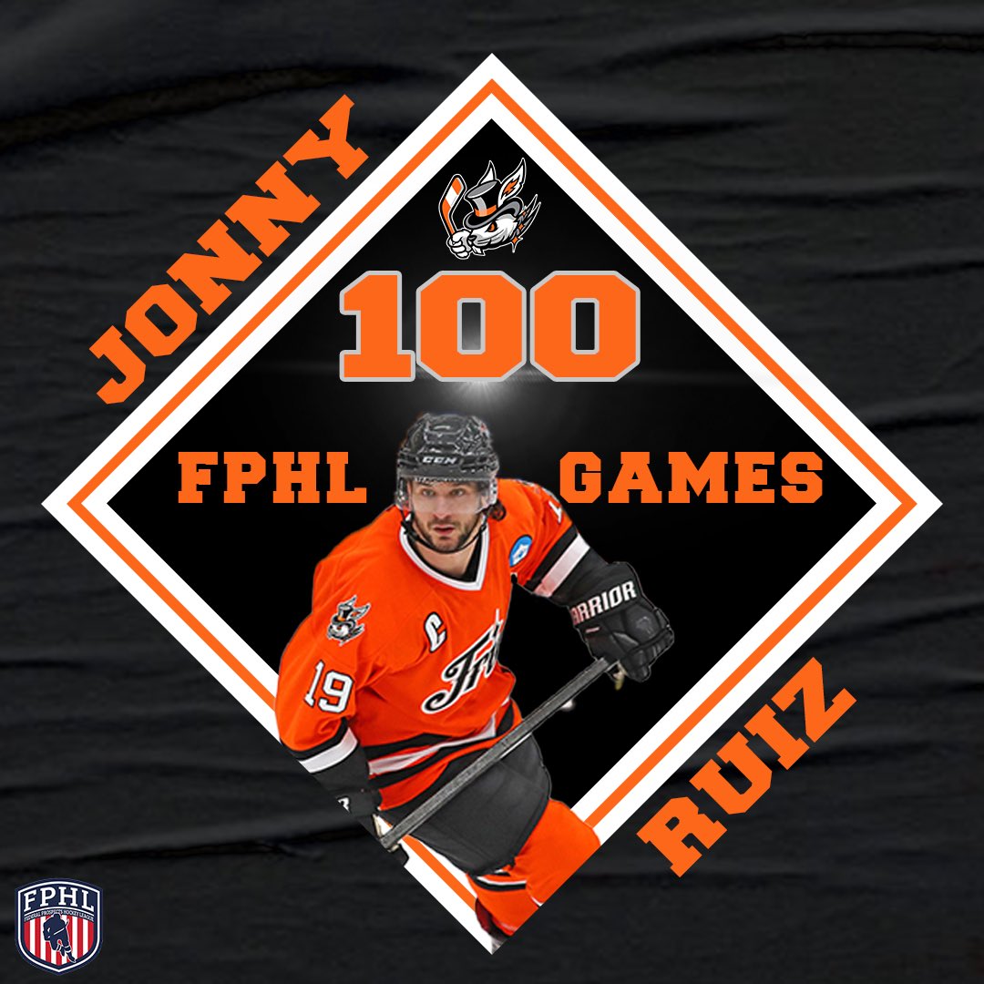 Congrats to our Cap on 💯 FPHL games!! 🎉 #RabbitsBaby #HatTricksHockey