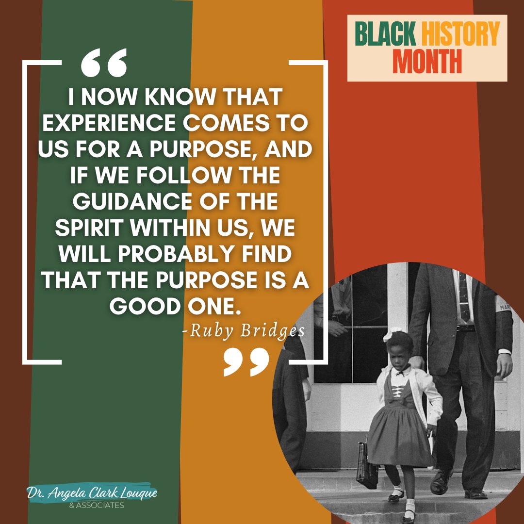 Another day of black history month, and today we want to recognize a special advocate and leader, Ruby Bridges. American activist, recognized for being the first African-American child to fight against segregation in elementary schools in 1960. #blackhistorymonth2022✊🏾