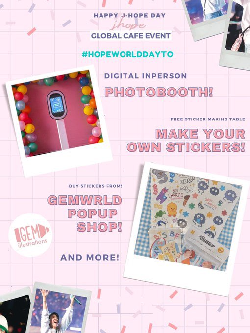 jwaehope218's tweet photo. Ready for #HopeWorldDayTO ?!
@ghopewrld prepared:
๐ธ An in person photobooth!
๐ค DIY Sticker making table!
(and sheโll be selling some stickers and prints!)
See you there!
To reserve, please look at pinned or link below <3
https://t.co/HLxLzvWCCV https://t.co/WDsDNPeDJs