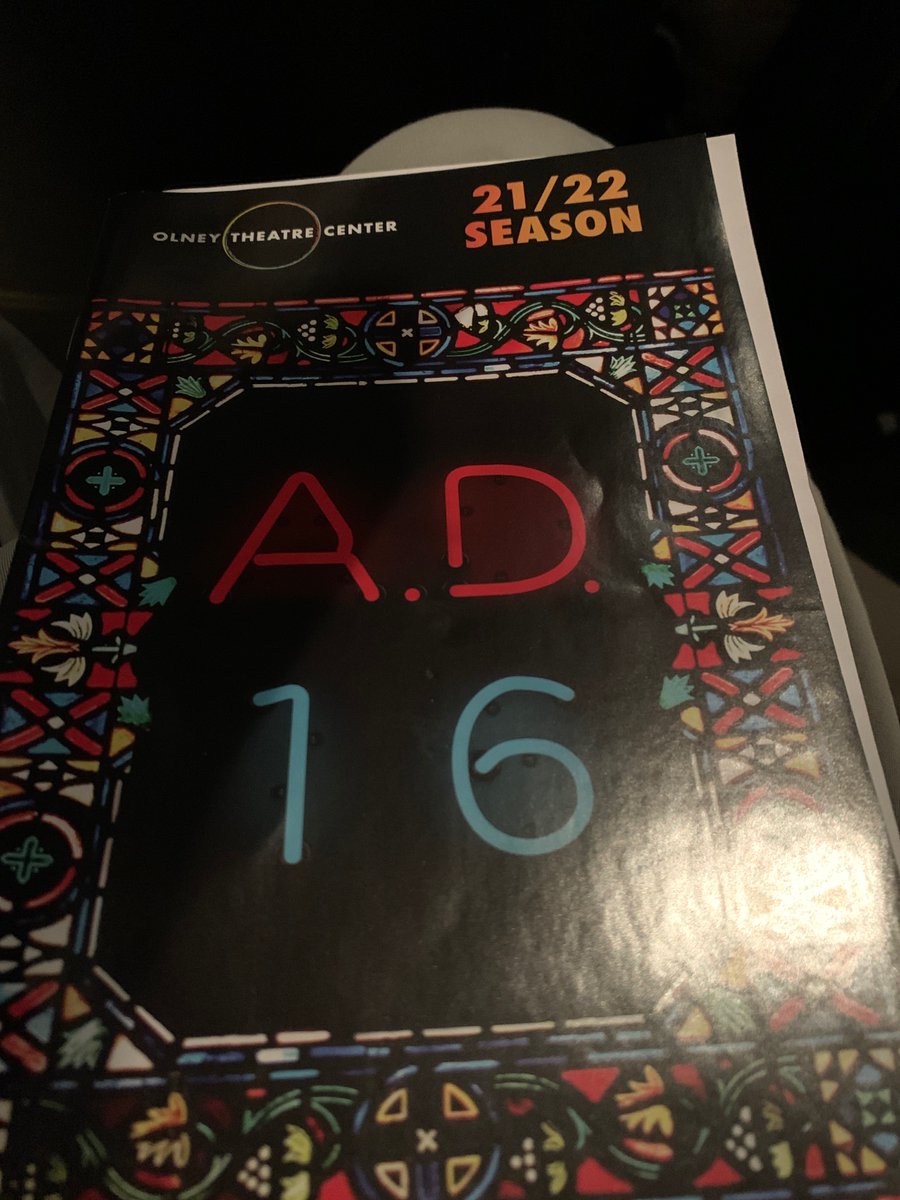 ArtsConnectedDC's tweet photo. Looking forward to A.D. 16 at @OlneyTheatre @creativemoco @theatreWash #dctheatre https://t.co/MGK0gTx3e6