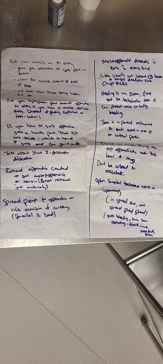 MHRajaei's tweet photo. While ensuring we operated safely, Dr. Betzold wrote down his comments &amp; let Lauren &amp; I finish our lap appy uninterrupted. Today we learned how to operate efficiently &amp; how to teach surgery effectively!
Welcome to UAB Dr. Betzold
@UABSurgery
@UABTrauma
@theiss_lauren https://t.co/LmrWnTw0Cr