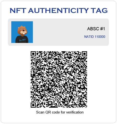 AngryBeaverSC's tweet photo. Did you know we are the only group in the #NFTMarketplace offers free #NFTAuthenticityTag (NAT) with your purchase? 🤩🤩
Go ahead, scan the sample NAT below to see how we protect your investment 🛡️🛡️

#AngryBeaverSC #NFTs #NFT #NFTCommunity #NFTCollection #nftcollectors #nftart https://t.co/g5S2xX27Tx