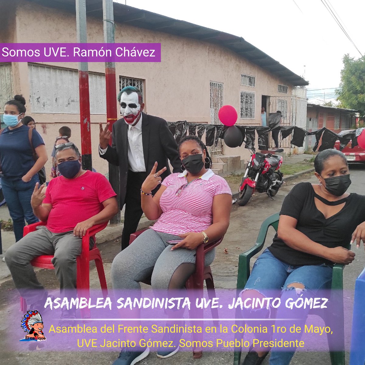 📣 La UVE. Jacinto Gómez de la  Colonia 1ro de Mayo realiza gran Asamblea Sandinista. Se contó con la visita del Cro. Marcio Vargas  y la Cra. Samantha Carreon, quienes compartieron video del periodo de los 16 años de gobiernos neoliberales corruptos.❤️🖤

#SomosPuebloPresidente