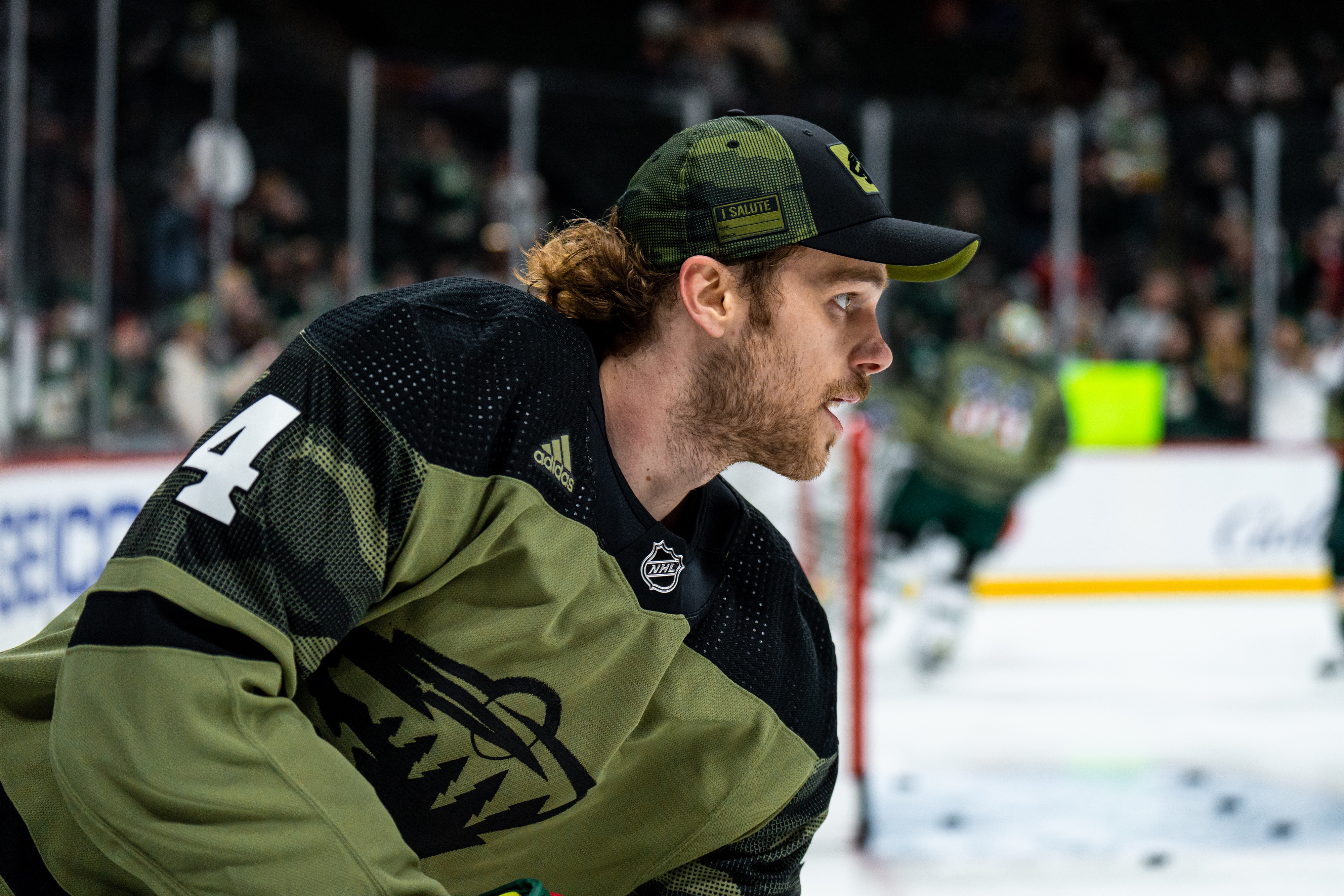 Military appreciation night game worn warm up mailday. : r/hockeyjerseys