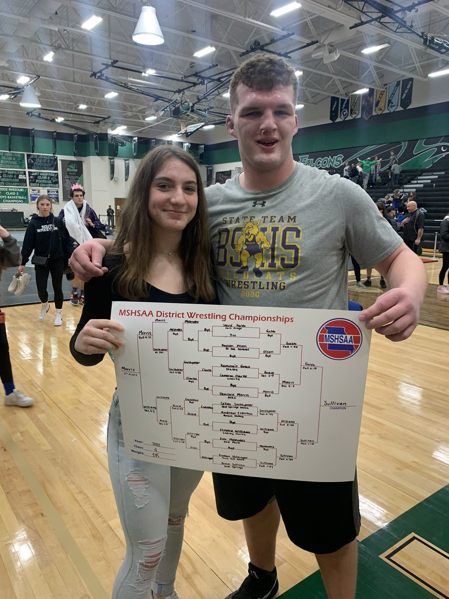 My district champ buddy!! Big congrats to <a href="/lilsully96/">Lilsully96</a> and our other state qualifiers, can’t wait to finish out the season with y’all!!! @BSmoWrestling <a href="/BSHSWrestling/">BSHSwrestlingbooster</a>