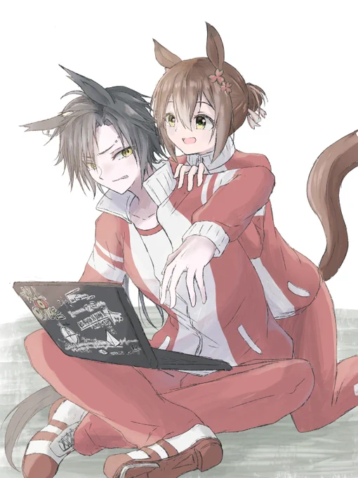 トレーニング中に絡んでるシャカファイ
#ウマ娘 #エアシャカール #ファインモーション 