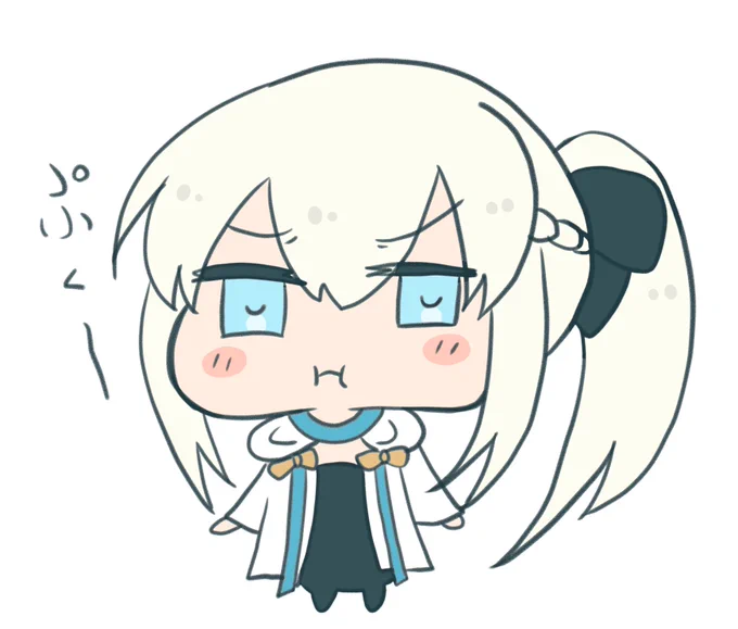 #三連休はフォロワーが増える
ゆるキャラモルガン陛下描いてます～! 