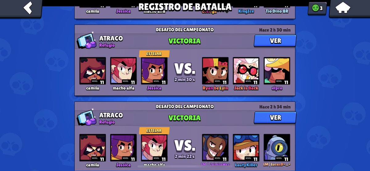 Desafio 15-0😴😴 nita colt y shelly
<a href="/Joan_Stq/">.✧</a> <a href="/JefryDanieI/">Jefry Daniel</a> 
Todas las partidas tan en twitch🥰