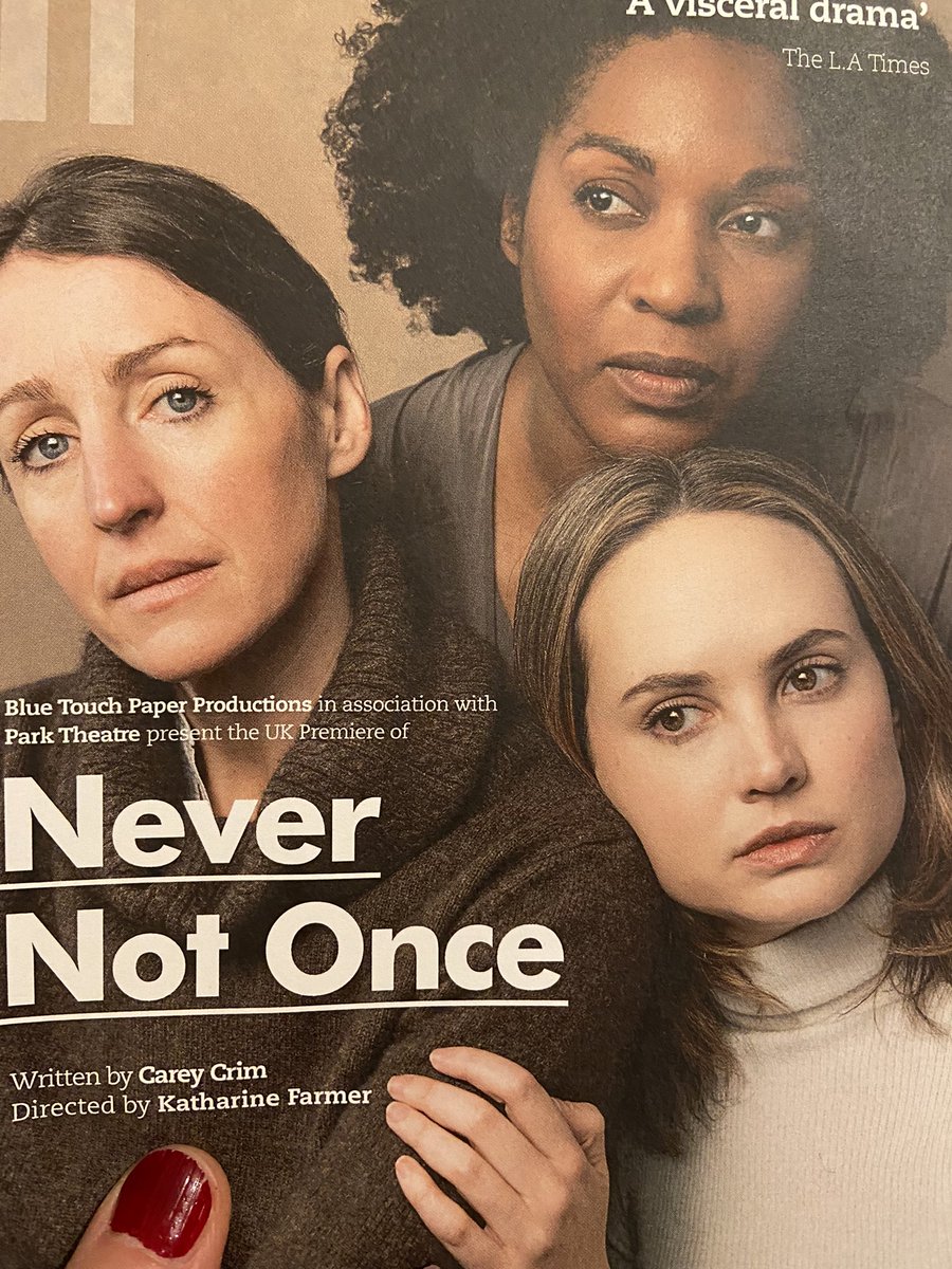 A disturbing dark secret is revealed while Eleanor is looking for her absent father. Compelling. Wonderful cast! <a href="/blue_touchpaper/">Blue Touch Paper Productions</a> #NeverNotOnce <a href="/ParkTheatre/">Park Theatre</a>