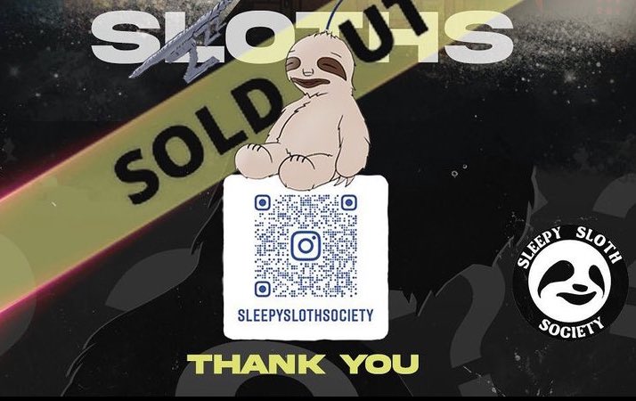 sleepyslothsc's tweet photo. SOLD OUT 😭🔥

Thank you to each member of the society that contributed during the start of this beautiful journey. We did it together, we did it as one. Let’s show the world what we are about sloths 

WAGMI ✨

💤🦥 #sleepyfam #NFTCommunity #NFTs https://t.co/hY3Eutgfn8