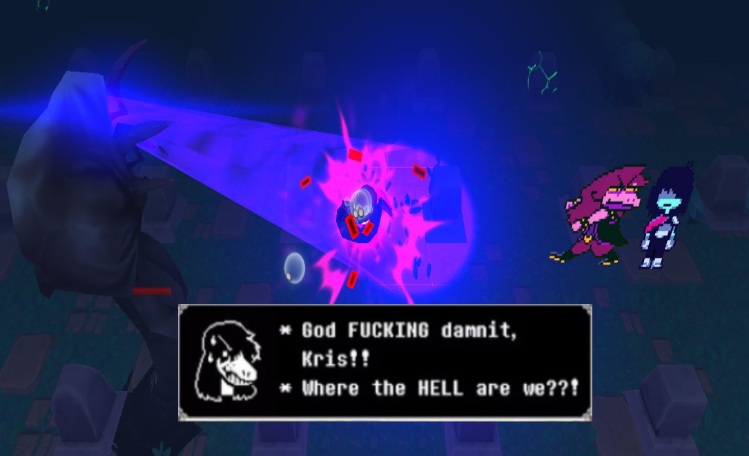 spaxies's tweet image. They should free the guy smh #PlaySpiralKnights #spiralknights #DELTARUNE