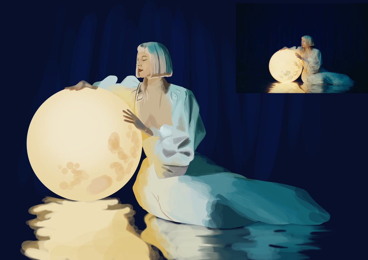 freddie_doodles's tweet photo. Did two 40 minute art studies from @AURORAmusic music video A Temporary High, it's such a beautiful video :) https://t.co/CFtwOMvzyV