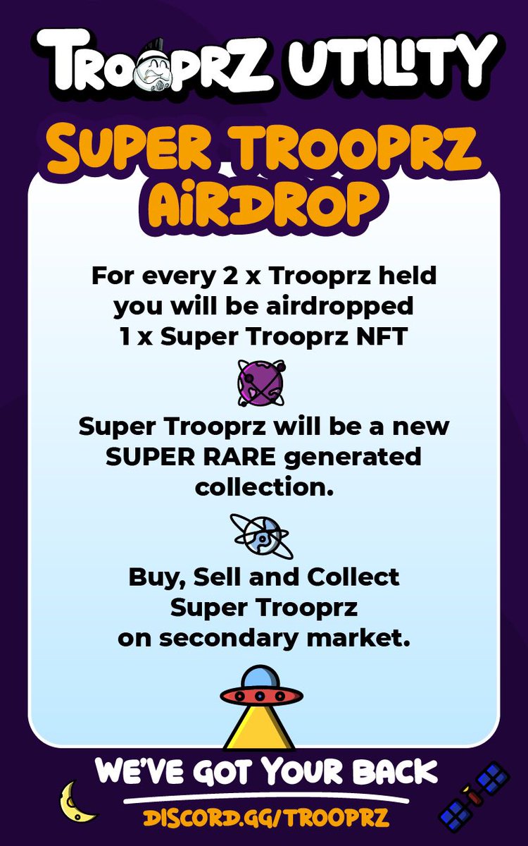TrooprzArmy's tweet photo. Super Bowl @trooprzarmy BOGO! 🏈

Quick summary…

🔥 Every 1 mint, you will be airdropped 1 when the BOGO ends. 

🔫 2 Trooprz = 1 Super Trooprz

3 beautiful NFTs with fantastic utility for 250 CRO 🤯

https://t.co/xPcNurs547

#CroFam #cronoschain #NFT https://t.co/qqS8tYna7q