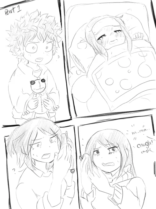 Midotsuyu - young days / winter days doodle. Enjoy 🙏😭 #IzukuMidoriya #TsuyuAsui #Midotsuyu #IzukuxTsuyu #Fever #sick #winter #mothers #Deku #Froppy #doodle #fanart #BokuNoHeroAcademia #InkoMidoriya #BeruAsui 