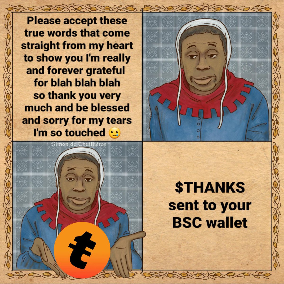 ThanksToken's tweet photo. @theRealKiyosaki There's a modern way to say thanks : by sending $THANKS tokens. But why?

1️⃣ You materialize - digitalize - tokenize your gratitude while words can vanish.

2️⃣ Your tokenized gratitude is recorded forever on the blockchain.

📌 There are only 10000 tokens of $THANKS in the world. https://t.co/fl6G1Ek0Uj